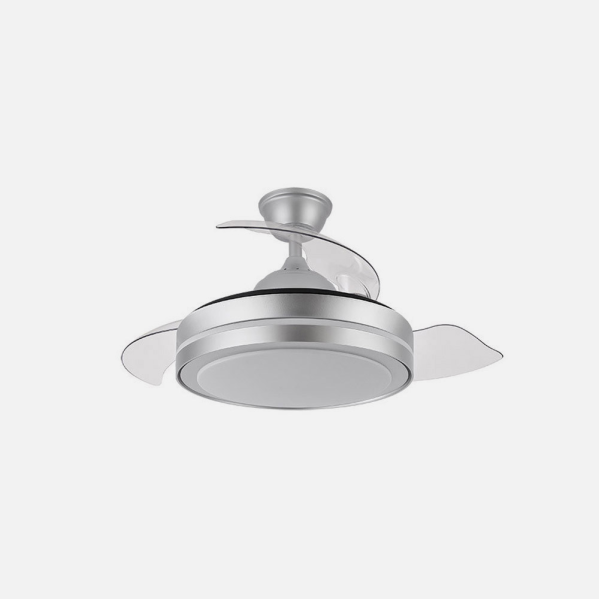 Ventilador de techo Esparta Peque plata 72 cm con luz LED y mando