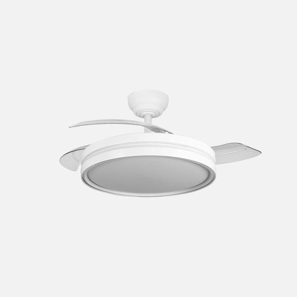 Ventilador de techo Capitán blanco 107 cm con luz LED y mando